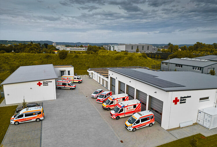 Außenansicht der Rettungswache in Crailsheim.